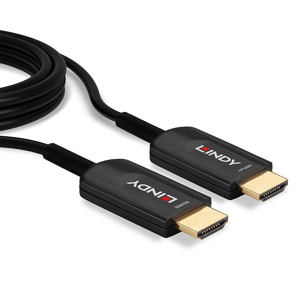 Cablu Lindy LY-38382, HDMI Fibre Optic Hybrid Ultra High Speed, 20m, negru