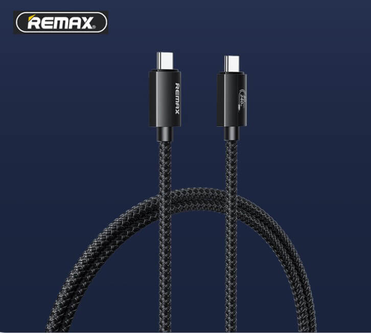 Cablu USB4.0 Type-C tata-tata de 1m, 40Gbps, RC-C039, Remax