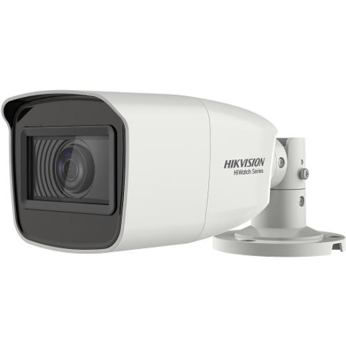 Camera de supraveghere Hikvision Turbo HD Bullet HWT-B323-Z; 2MP; seria HiWatch; 2MP CMOS Sensor, 70m IR, EXIR Bullet, ICR, 0.005 Lux/F1.2, 12 VDC, Smart IR, True WDR, 3D DNR, OSD Menu, IP66, 2.7-13.5mm Vari Focal Lens，Auto focus, Support HD-TVI/AHD/CVI/CVBS video output;