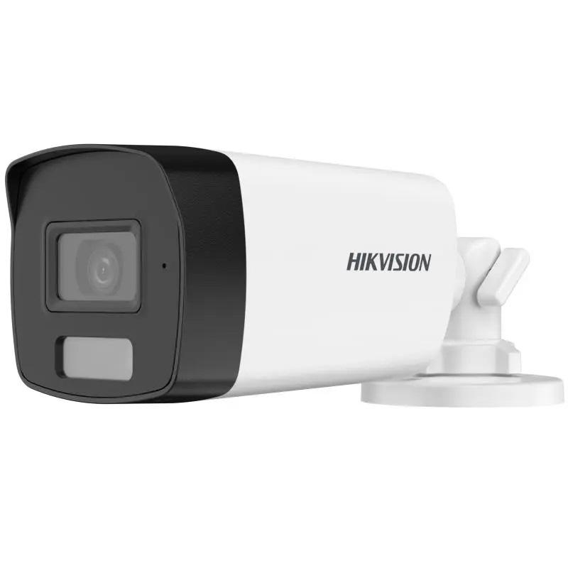 Camera de supraveghere Hikvision Bullet DS-2CE17D0T-LFS (2.8mm) 2MP; Smart Hybrid Light Audio; Senzor: 2 MP CMOS; Rezolutie 2MP; Iluminare: 0.01 Lux @ (F1.6, AGC ON), 0 Lux with IR, Day & Night ICR; Lentila: 2.8 mm,horizontal FOV: 101°, vertical FOV: 56°, diagonal FOV: 118°; IR: 40M; Lumina Alba