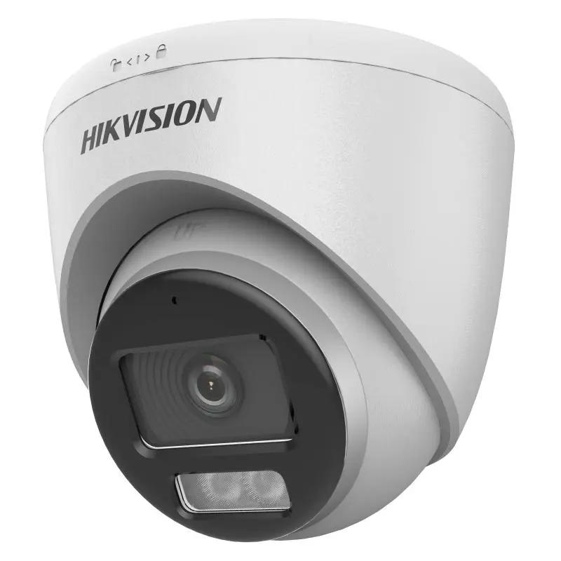 Camera de supraveghere Turret 2MP Hikvision DS-2CE72DF0T-LFS(2.8MM), lentila fixa: 2.8mm, iluminare: 0.001 Lux @ (F1.0, AGC ON), 0 Lux cu lumina alba, IR 40m, lumina alba 40m, iesire TVI/AHD/CVI/CVBS, microfon incorporat, alimentare: 12 VDC ± 25%, max. 4.2 W, protectie: IP67, dimensiuni: Ø110 mm ×