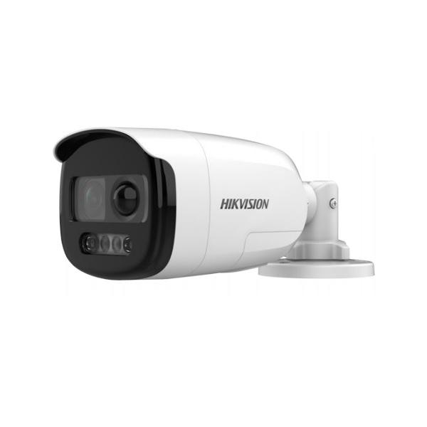 • Camera Hikvision ColorVu Bullet DS-2CE12DF3T-PIRXOS  2.8mm , 11M PIR Siren Audio Fixed ,senzor de imagine : 2 MP, 1920 × 1080 resolution, IR 40M,  24/7 color imaging with F1.0, IP67 aperture, WDR WDR : ≥130 dB, Frame Rate : TVI: 1080p @ 25 fps/30 fps , lentila 2.8 MM, IP67, temperatura de