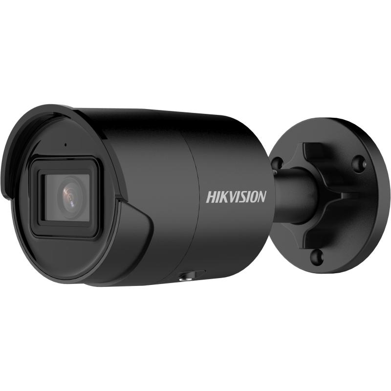 Camera de supraveghere IP Bullet 8MP AcuSense Hikvision DS-2CD2086G2- IU(2.8MM)(C)/BK, lentila fixa: 2.8mm, iluminare: Color: 0.003 Lux @ (F1.6, AGC ON), B/W: 0 Lux with IR: 40m, microfon incorporat, interfata: 1 RJ45 10 M/100 M self-adaptive Ethernet port, Built-in micro SD, up to 256 GB, alarma la