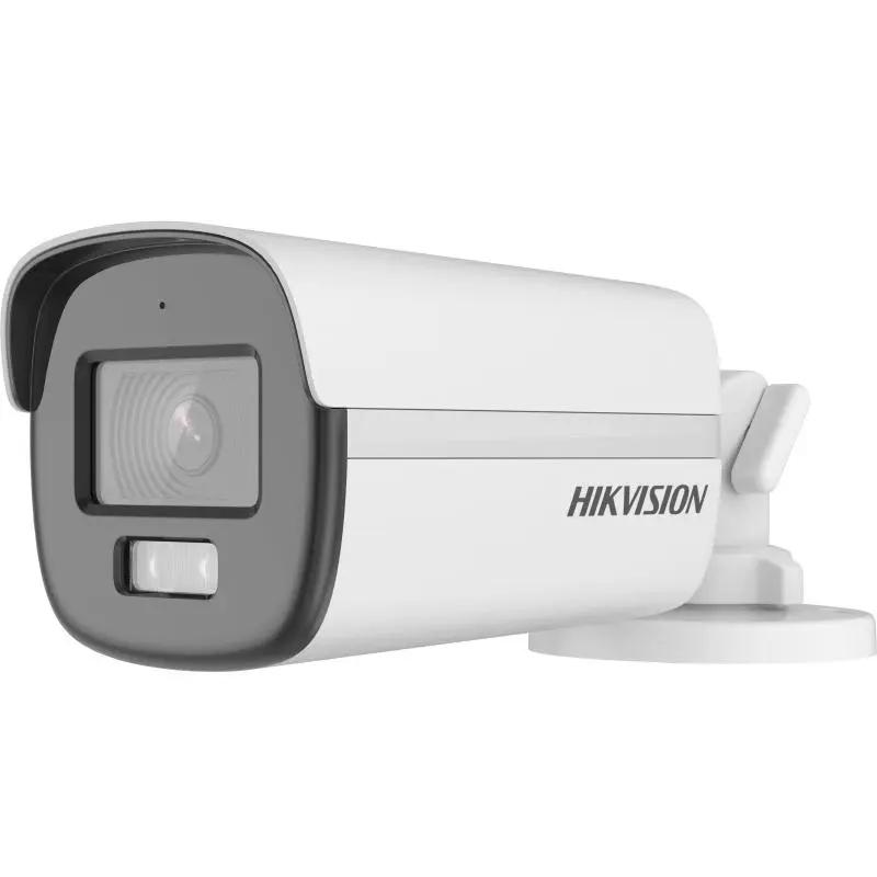 Camera de supraveghere Bullet 3K Hikvision DS-2CE12KF0T-LFS(2.8MM), lentila fixa 2.8mm, iluminare: 0.001 Lux @ (F1.0, AGC ON), 0 Lux cu lumina alba, IR 40m, lumina alba 40m, iesire TVI/AHD/CVI/CVBS, microfon incorporat, alimentare: 12 VDC ± 25%, max. 5.2 W, protectie: IP67, dimensiuni: 194.2 mm × 78