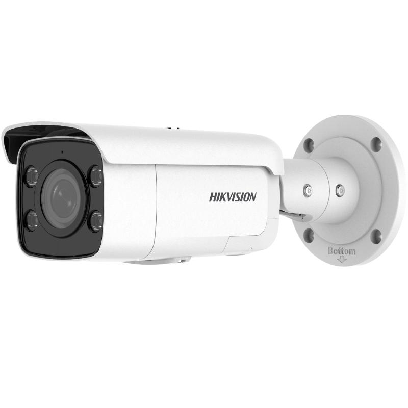 Camera de supraveghere IP Bullet 8MP ColorVu Strobe Light and Audible Warning Hikvision DS-2CD2T87G2-LSU/SL(2.8MM)(C), lentila fixa: 2.8mm, iluminare min.: 0.0005 Lux @ (F1.0, AGC ON), 0 Lux cu lumina alba: 60m, microfon inclus, difuzor incorporat, interfata audio: 1/1, alarma: 1/1, slot card de