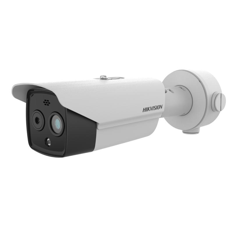 Camera de supraveghere Thermal si Optical IP Bullet DS-2TD2628-3/QA, termal: 256 x 192, optic: 2688 × 1520, iluminare min: 0.0089Lux @(F1.6,AGC ON) ,0 Lux cu IR, lentila fixa: 4.3mm, alimentare: 24 VAC ± 25%: 0.8 A, Max.8.5 W, 12 VDC ± 25%: 0.7 A, Max.8.5 W, PoE (802.3af, class 3): 36 V to 57 V