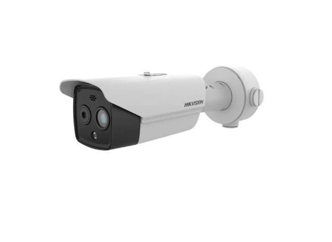 Camera supraveghere Thermal & Optical Bi-Spectrum Hikvision DS-2TD2628- 7/QA,4MP Resolution 256 × 192, Focal Length 6.9 mm, WDR 120 dB, IR Distance Up to 30 m, Temperature Range -20°C to 150°C, 1, RJ45 10 M/100 M Self-adaptive Ethernet interface, Temperature: -40°C to 65°C, IP67 Standard, Dimensions