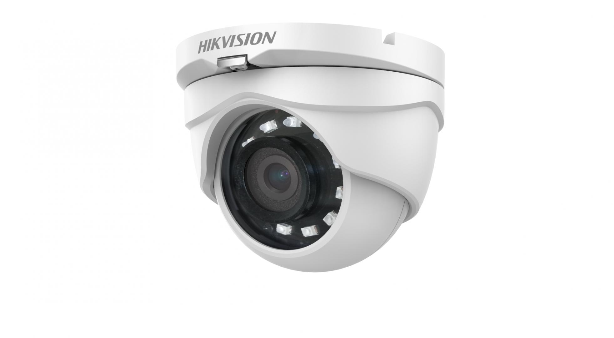 Camera supraveghere Hikvision Dome 4in1 DS-2CE56D0T-IRMF(2.8mm) (C);HD1080p, 2MP CMOS Sensor, 24 pcs LEDs, 25m IR, Outdoor IREyeball, ICR, 0.1 Lux/F1.2, 12 VDC, Smart IR, DNR, IP66, 2.8mm Lens, SupportTVI/AHD/CVI/CVBS video signal output;