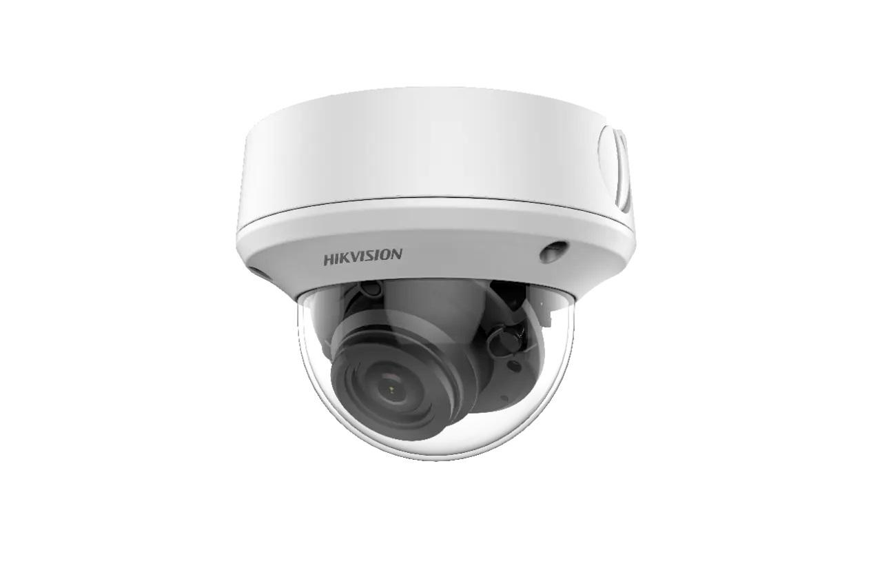 Camera supraveghere Hikvision Varifocala Dome DS-2CE5AH0T-VPIT3ZF(2.7- 13.5mm) 5 MP CMOS image sensor, Resolution 2560 (H) × 1944 (V), Operating Conditions -40 °C to 60 °C, IP67, IK10,IR Range Up to 40 m, Dimensions Ø 145 mm × 111.3 mm,Weight 815 g.