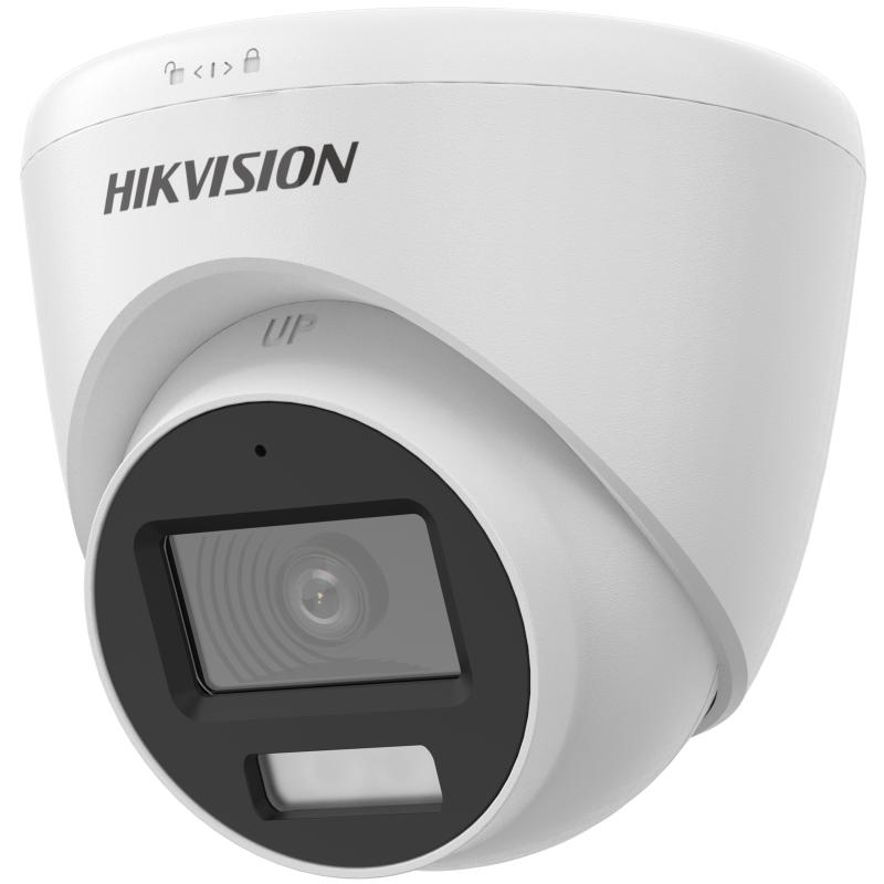 Camera de supraveghere Turret 2MP Smart Hybrid Light Audio Fixed Hikvision DS-2CE78D0T-LFS(2.8MM), lentila fixa: 2.8mm, iluminare: 0.01 Lux @ (F1.6, AGC ON), 0 Lux cu IR: 40m, lumina alba: 20m, iesire: TVI/AHD/CVI/CVBS, alimentare: 12 VDC ± 25%, protectie: IP67, dimensiuni: 97.9 mm × Ø110 mm