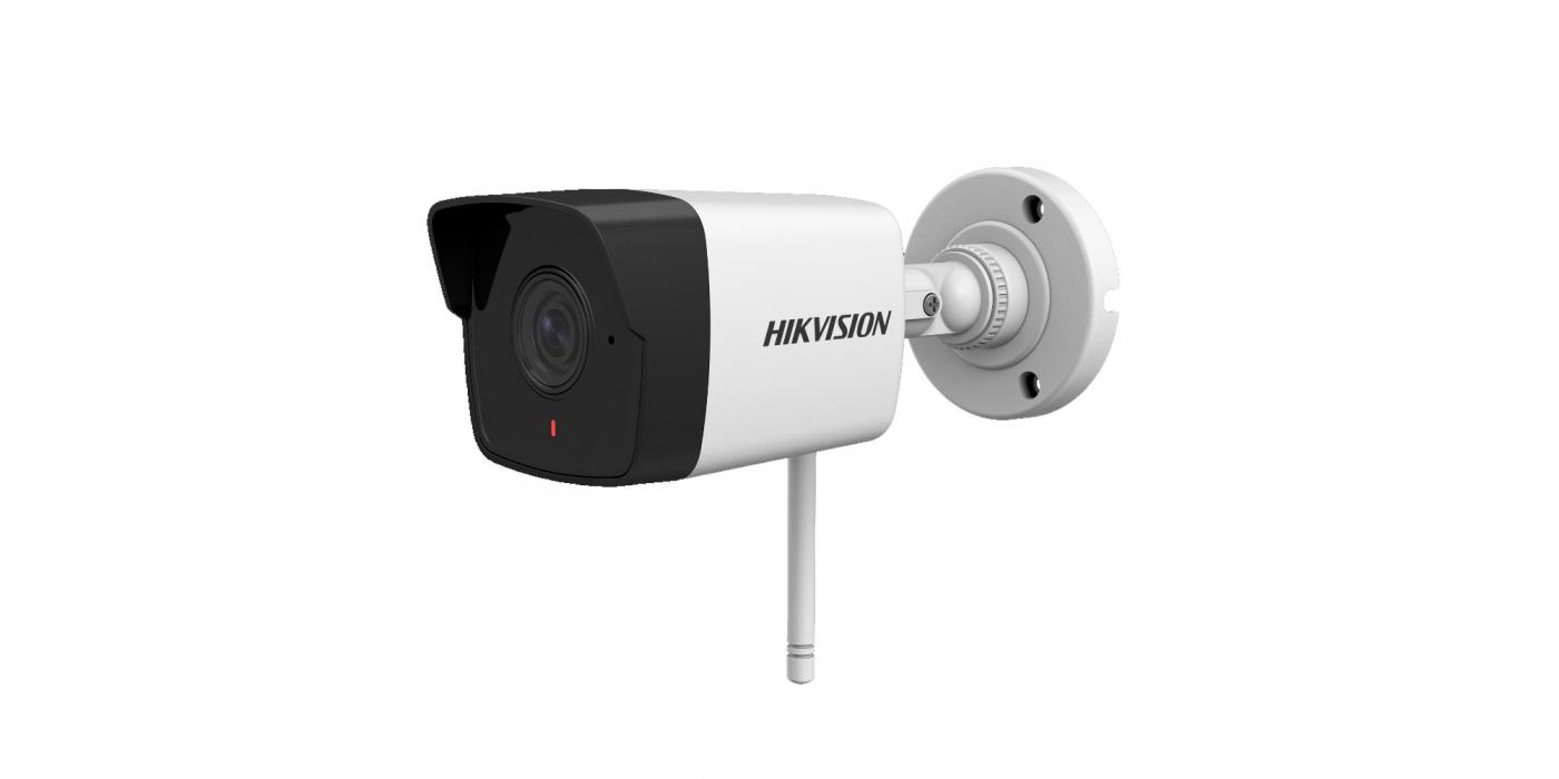 Camera supraveghere Hikvision WIFI IP bullet DS-2CV1021G0-IDW1(2.8mm) (D), 2MP, WIFI 2.4 GHz, distanta in camp deschis 80m, senzor imagine: 1/2.7" Progressive Scan CMOS, rezolutie 1920 × 1080@25fps, iluminare: Color: 0.028 Lux @ (F2.0, AGC ON), lentila: 2.8mm, distanta IR: 30m, compresie: H.265+