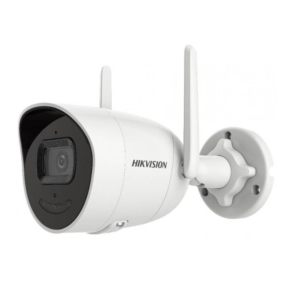 Camera supraveghere Hikvision WIFI IP bullet DS-2CV2041G2-IDW(2.8mm)(D); 4 MP, WIFI 2.4G cu 2 antene, distanta in camp deschis 120metri, microfon si speaker incorporate, audio bidirectional, 1/2.7" Progressive Scan 4MP CMOS, rezolutie: 2560 × 1440@25fps, iluminare: Color: 0.009 Lux @ (F1.6, AGC ON)