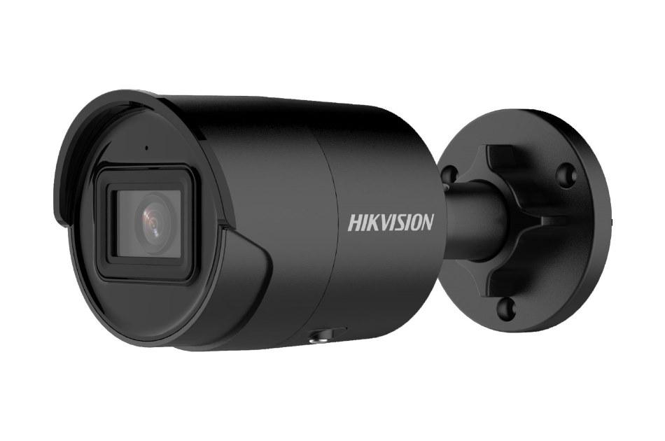 Camera supraveghere Hikvision IP bullet DS-2CD2046G2-IU(2.8mm)(C)black, 4 MP, culoare neagra, low-light powered by DarkFighter,  Acusens -Human and vehicle classification alarm based on deep learning, microfon audio incorporat, senzor: 1/3" Progressive Scan CMOS, rezolutie: 2688 × 1520@ 30fps