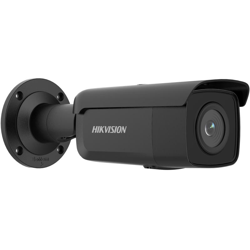 Camera de supraveghere IP Bullet 6MP Hikvision DS-2CD2T66G2-2I(2.8MM) (C)/BK, lentila fixa 2.8mm, iluminare min: Color: 0.003 Lux @ (F1.6, AGC ON),B/W: 0 Lux cu IR 60m, slot card de memorie: microSD/microSDHC/microSDXC maxim 512GB, alarma la evenimente: Motion detection (support alarm triggering by