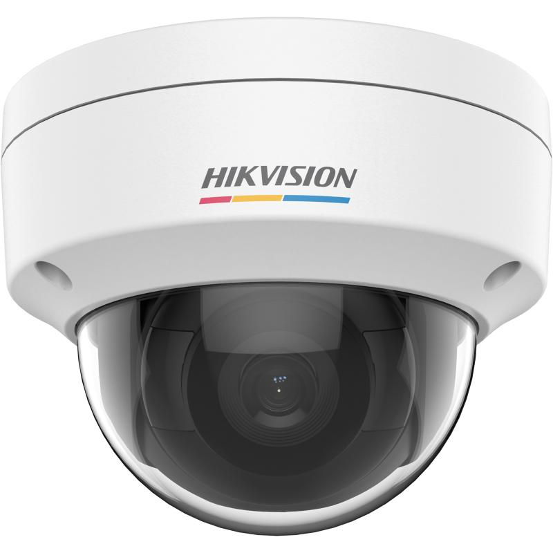 Camera supraveghere Hikvision IP Dome DS-2CD1127G0(2.8MM)(C),2MP, Senzor: 1/2.8" Progressive Scan CMOS; Rezolutie: 1920 × 1080; Iluminare:Color: 0.001 Lux @ (F1.0, AGC ON), imagini color 24/7 (color pe timp de noapte); Lentila: 2.8mm, horizontal FOV 105.2°, vertical FOV 56.5°, diagonal FOV 125.1°