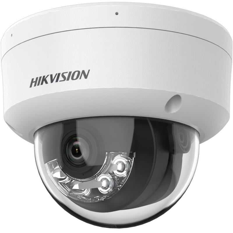 Camera de supraveghere IP Dome 2MP Smart Hybrid Light Hikvision DS-2CD1123G2-LIU(2.8MM), lentila fixa 2.8mm, iluminare min: Color: 0.005 Lux @ (F1.6, AGC ON),B/W: 0 Lux cu IR 30m, microfon incorporat, alarma la evenimente: motion detection, video tampering, scene change detection, face capture, line