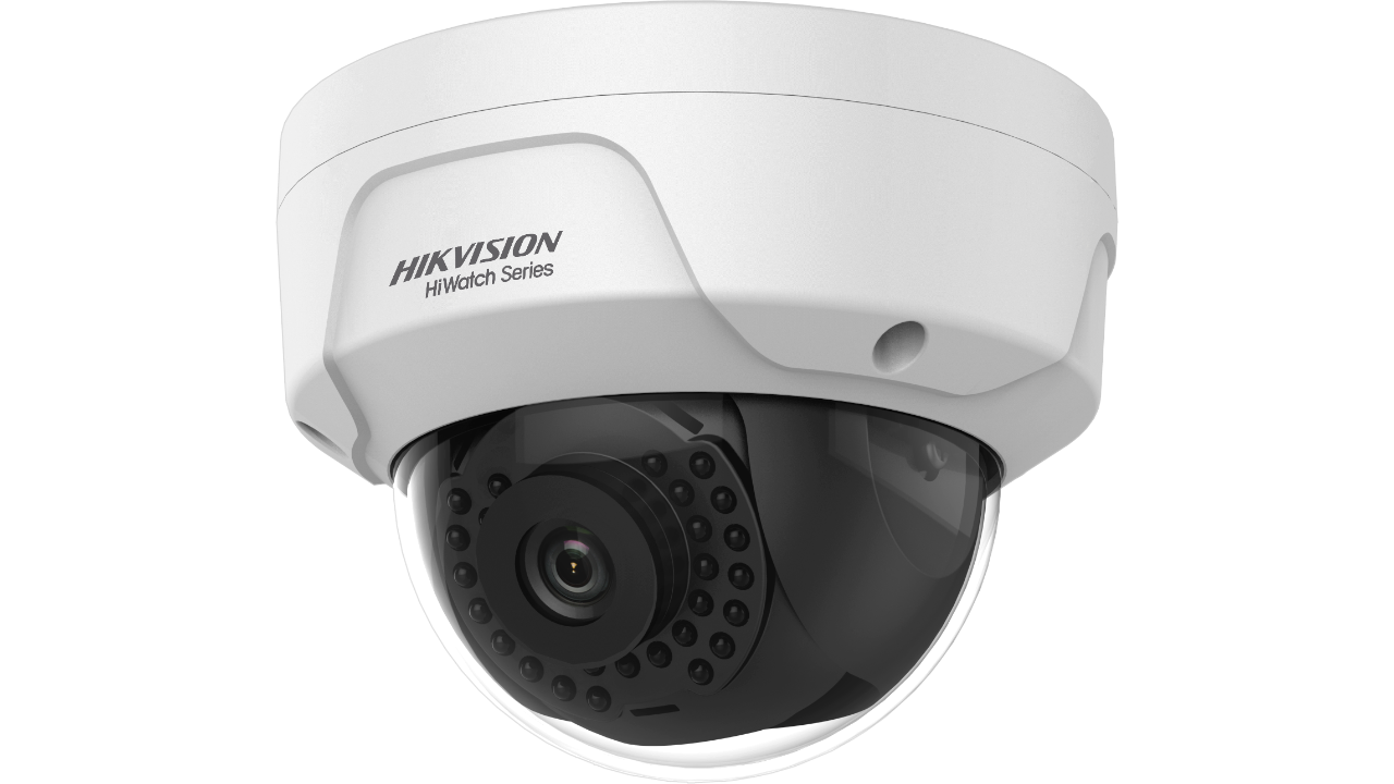 Camera supraveghere Hikvision Hiwatch IP dome HWI-D140H 2.8mm C, 4MP, 120 dB true WDR technology, IR 30M, IP67, dimensiuni : 134 mm × 134 mm × 108 mm , temperatura de functionare: -30 °C to 60 °C ,greutate: 0.36 KG.