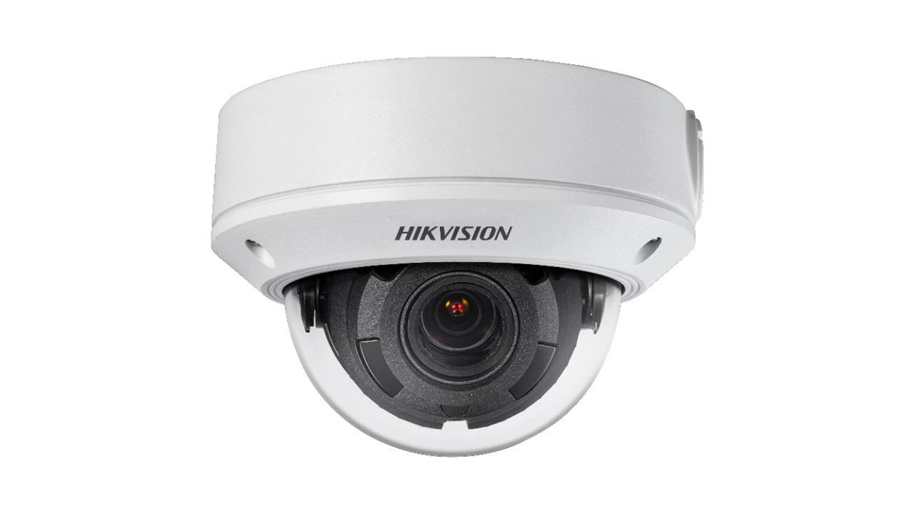 Camera supraveghere Hikvision IP dome DS-2CD1753G0-IZ; 5MP, senzor: 1/2.7" Progressive Scan CMOS, rezolutie: 2560 × 1920 @15fps, iluminare: Color: 0.01 Lux @(F1.2; AGC ON), 0.02 Lux @ (F1.6, AGC ON), lentila varifocala motorizata: 2.8 - 12 mm, distanta IR: 30metri, 120 dB WDR/3D DNR/IR Cut