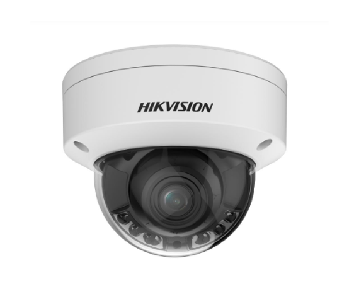 Camera de supraveghere IP Dome 8MP Hikvision DS-2CD2787G2HT- LIZS(2.8-12MM)(EF), lentila varifocala: 2.8-12mm, iluminare: Color: 0.0028 Lux @ (F1.2, AGC ON),0 Lux cu lumina alba: 40m, slot card de memorie: microSD/microSDHC/microSDXC card, up to 512 GB, alarma la evenimente: Motion detection