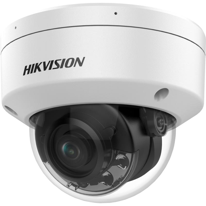 Camera de supraveghere IP Dome 8MP Hikvision DS-2CD2187G2H-LISU(2.8MM) (EF), lentila fixa 2.8mm, iluminare min: Color: 0.0005 Lux @ (F1.0, AGC ON), 0 Lux cu lumina alba: 30m, IR 30m, microfon incorporat, interfata audio: 1/1, alarma: 1/1, slot card de memorie: microSD/microSDHC/microSDXC maxim