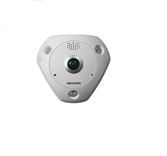Camera supraveghere Hikvision IP Fisheye, DS-2CD63C5G0-IVS(1.29mm)B; 1/1.7'' Progressive Scan CMOS; Color: 0.015 Lux @ (F1.2, AGC ON), B/W: 0.003 Lux @ (F1.2, AGC ON), 0 Lux with IR; IR Cut Filter; 3D DNR, 120 dB; Focal Length: 1.29mm; IR Range: Up to 15m; Main stream: H.265 +/H.265/H.264+/H.264 Sub