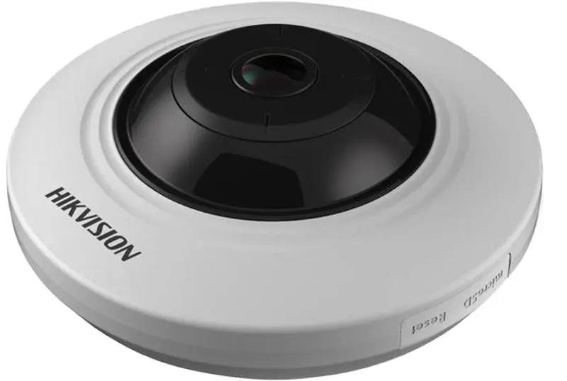 Camera supraveghere Hikvision IP Fisheye DS-2CD2935FWD-I(1.16mm) 3 MP, 2048 × 1536 @30fps ,1/2.8" Progressive Scan CMOS,FOV: horizontal field of view 180°, vertical field of view 180° Lens 1.16 mm ,Communication Interface 1 RJ45 10M/100M self-adaptive Ethernet port, Operating onditions -10 °C to +50