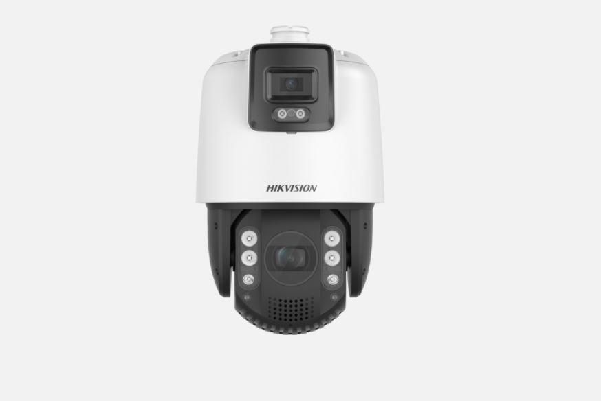 Camera supraveghere Hikvision IP Speed dome si camera panoramica DS- 2SE7C144IW-AE(32X/4)(S5), 4MP, Acusens - filtrarea alarmelor false dupa corpul uman si masini, low-light performance powered by DarkFighter, alarma vizuala(flash lumina alba) si alarma audio pentru avertizarea intrusilor( poate fi