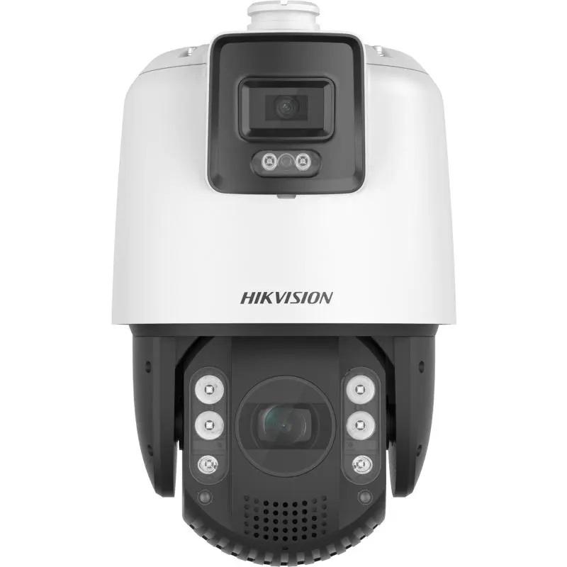 Camera supraveghere Hikvision DS-2SE7C425MWG-EB/26 F0 TandemVu 4 MP Panoramic channel supports image stitching, with 180° horizontal field of view;High quality imaging with 6 MP resolution in panoramicand channel and 4 MP resolution in PTZ channel; 1/2.5" Progressive Scan CMOS,1/2.5" Progressive