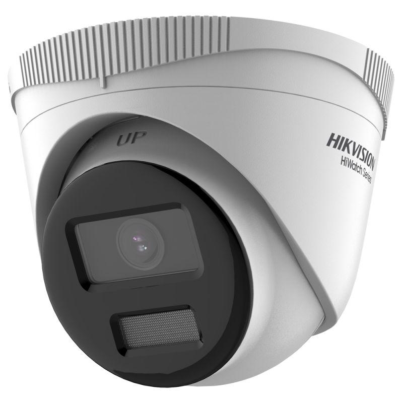 Camera supraveghere Hiwatch IP turret HWI-T249H 2.8mm C, 4MP, rezolutie: 2560 × 1440@20fps. Iluminare: color: 0.01 Lux @(F1.2, AGC ON), 0.028Lux @ (F2.0, AGC ON), lentila: 2.8mm, distanta IR: 30 m, 120 dB WDR/3D DNR/IR cut filter/BLC, compresie: H.265/H.264, interfata retea: 1 RJ45 10M/100M