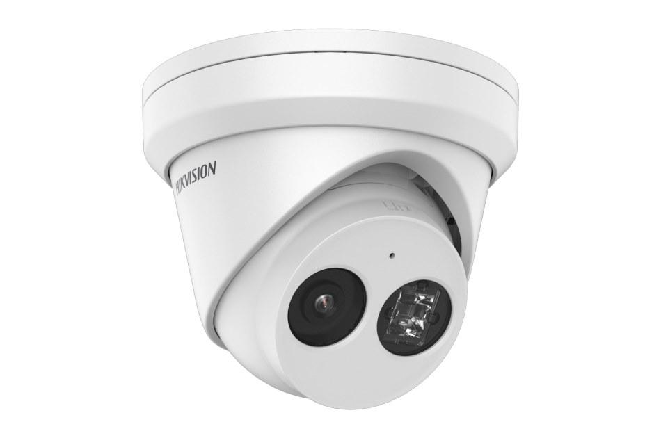 Camera supraveghere Hikvision IP turret DS-2CD2343G2-IU(2.8mm), 4MP, Acusens - filtrarea alarmelor false dupa corpul uman si masini, microfon audio incorporat, senzor: 1/3″ Progressive Scan CMOS, rezolutie: 2688 × 1520@30fps, iluminare: Color: 0.005 Lux @ (F1.6, AGC ON), 0 Lux cu IR, lentila: 2.8mm