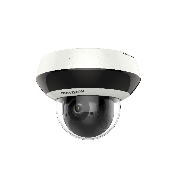 Camera de supraveghere Hikvision Mini PT Dome DS-2DE2A404IW-DE3    C0 S6 C sonzor de imagine: 1/2.8" Progressive Scan CMOS, 4MP reezolutie maxima: 2560 × 1440, IR cut filter , IR 20M, 4x optical, 16x digital, lentila varifocala: 2.8 to 12 mm, WDR 120dB,IP66,  dimensiuni: Ø 130.7 mm ×101.7 mm,