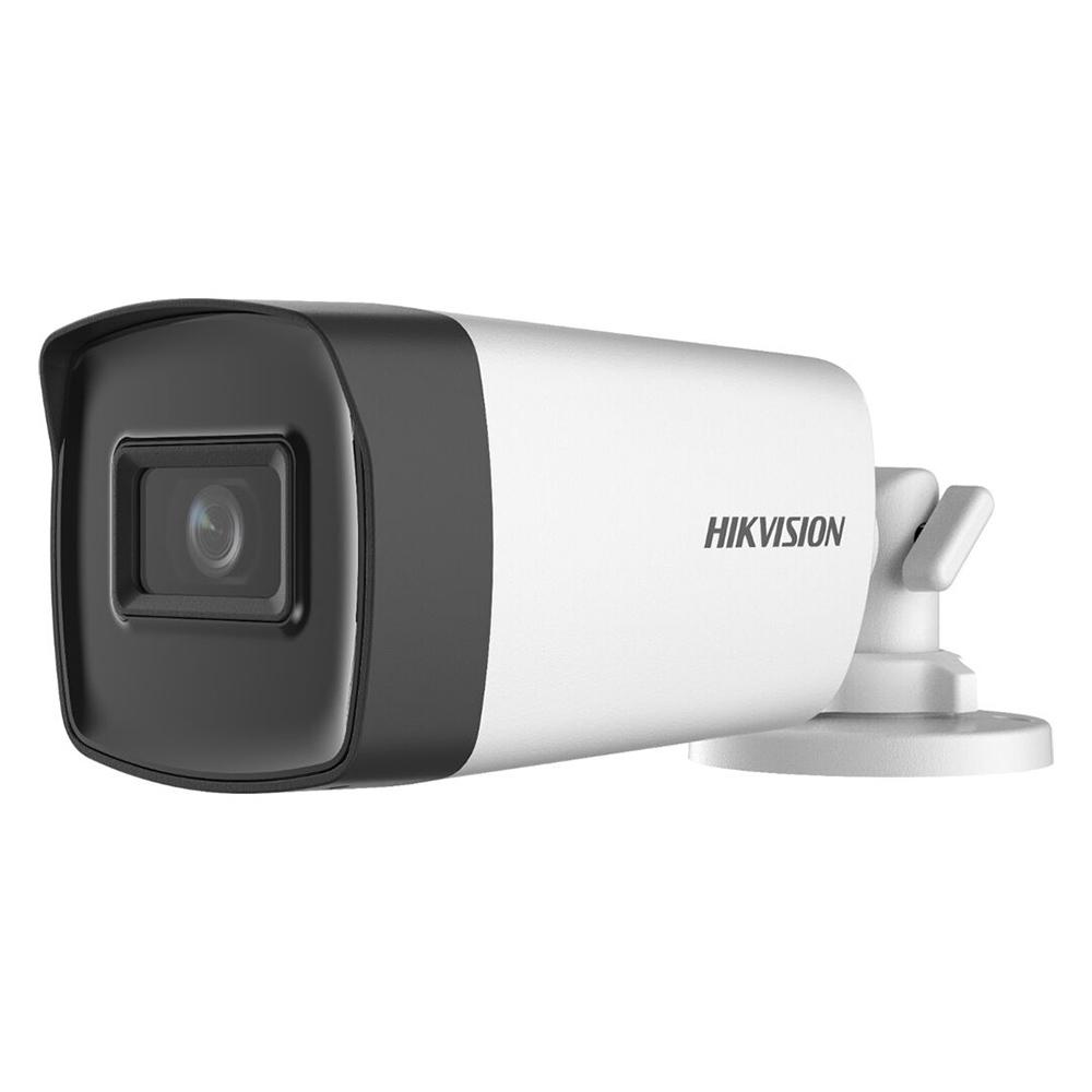 Camera supraveghere Turbo HD bullet Hikvision DS-2CE17H0T-IT3E(2.8mm) C, 5MP, POC, rezolutie 2560 × 1944 @20fps, iluminare 0.01 Lux @ (F2.0, AGC ON), 0 Lux cu IR, lentila 2.8mm, distanta IR 40m, Digital WDR, BLC, HLC, Global, 2D DNR, ICR, 1 HD analog output, alimentare 12 VDC si PoC, IP67