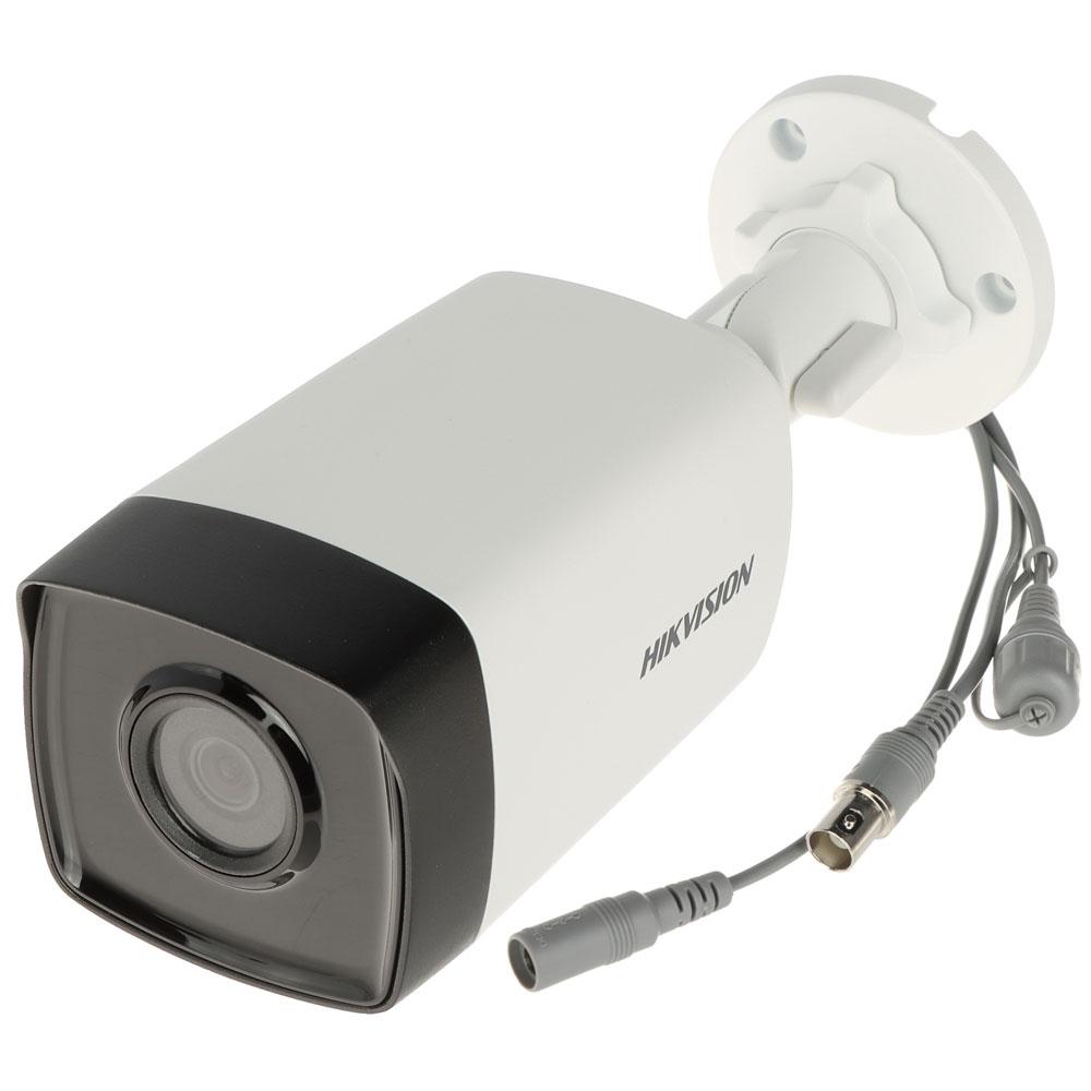 Camera supraveghere Hikvision Turbo HD DS-2CE17D0T-IT3FS(2.8mm), 2MP, microfon audio incorporat, senzor: 2 MP CMOS, rezolutie: 1920 × 1080@ 25fps, iluminare: 0.01 Lux @ (F1.2, AGC ON), 0 Lux cu IR, lentila fixa: 2.8mm, unghi vizualizare: horizontal FOV: 106.4°, vertical FOV: 57.9°, diagonal FOV