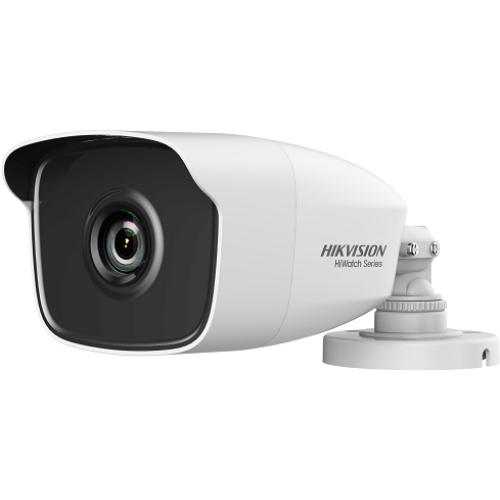 Camera de supraveghere Hikvision Turbo HD Bullet HWT-B220; 2MP; seria HiWatch; 2MP CMOS Sensor, 40m IR, Outdoor EXIR Bullet, ICR, 0.01 Lux/F1.2, 12 VDC, Smart IR, DNR, OSD Menu, IP66, 2.8mm Lens, Support HD- TVI/AHD/CVI/CVBS video output;