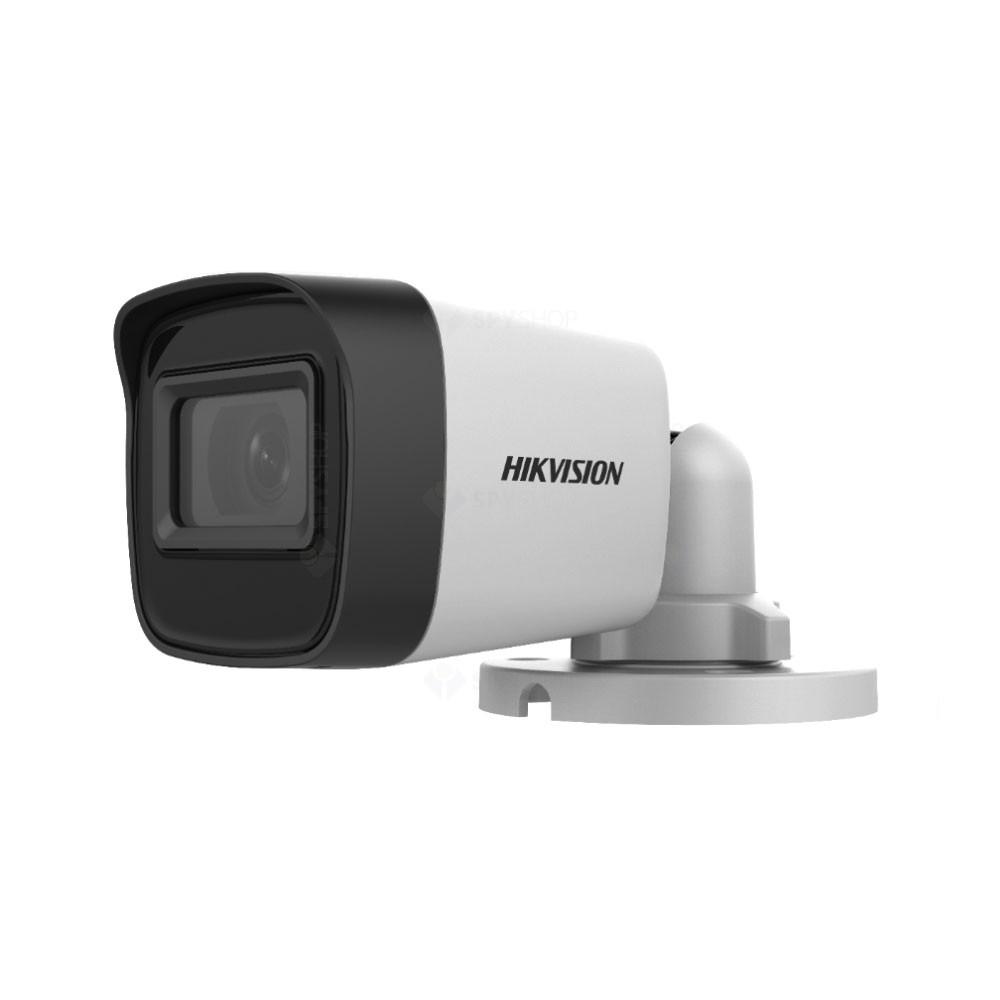 Camera supraveghere Hikvision Turbo HD bullet DS-2CE16H0T-ITPF(2.8mm) (C); 5MP, 5 MP high performance cmos, rezolutie: 2560 x 1944 @20FPS, iluminare: Color: 0.01 Lux @ (F1.2, AGC ON), 0 Lux with IR, lentila fixa:. 2.8mm, distanta IR: 25metri, Smart IR, DWDR/2D DNR/IR cut filter/AGC/BLC/HLC, camera 4