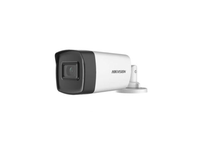 Camera supraveghere Hikvision Turbo HD bullet DS-2CE17H0T-IT3FS(2.8mm), 5MP, microfon audio incorporat, senzor 5 MP CMOS, rezolutie: 2560 (H) × 1944 (V)@20fps, iluminare: 0.01 Lux @ (F1.2, AGC ON), 0 Lux with IR, lentila: 2.8 mm, unghi vizualizare: horizontal FOV: 85°, vertical FOV: 63°, diagonal