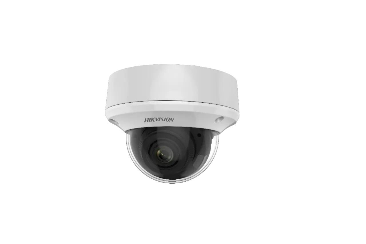 Camera supraveghere Hikvision Turbo HD dome DS-2CE5AD8T-VPIT3ZF(2.7- 13.5MM); 2MP; Ultra low light; 2 MP high-performance CMOS; rezolutie: 1920 × 1080@25fps; iluminare: 0.005 Lux@(F1.2, AGC ON), 0 Lux with IR; lentila varifocala motorizata: 2.7-13.5mm; distanta IR: 70metri, EXIR 2.0, smart IR