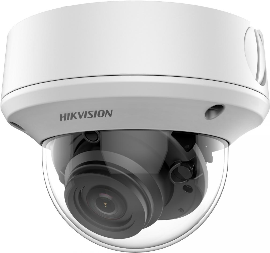 Camera supraveghere Hikvision Turbo HD dome DS-2CE5AD0T-VPIT3ZF(2.7- 13.5MM); 2MP; Ultra low light; 2 MP high-performance CMOS; rezolutie: 1920 × 1080@25fps; iluminare: 0.005 Lux@(F1.2, AGC ON), 0 Lux with IR; lentila varifocala motorizata: 2.7-13.5mm; distanta IR: 70metri, EXIR 2.0, smart IR