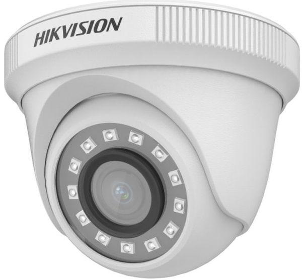 Camera de supraveghere Hikvision Turbo HD dome, DS-2CE56D0T-IRF(2.8mm) (C); 2MP; 2MP high performance CMOS; rezolutie 1080P@25fps; iluminare: 0.01 Lux@(F1.2, AGC ON), 0 Lux with IR; lentila 2.8mm, vizualizare orizontala FOV:  106.4°, verticala FOV:  57.9°, diagonala FOV: 124.6°; distanta IR: 25