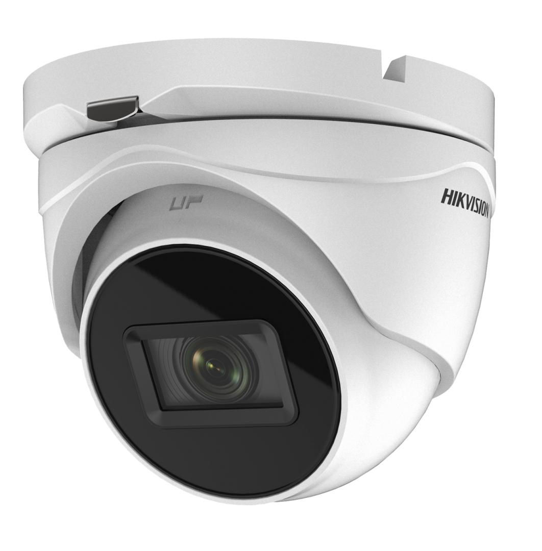 Camera supraveghere Hikvision Turbo HD dome DS-2CE79H8T-AIT3ZF(2.7- 13.5mm); 5MP; Ultra-low light; 5 MP CMOS; rezolutie: 2560 × 1944@20fps; iluminare: 0.003 Lux @ (F1.2, AGC ON), 0 Lux with IR; lentila varifocala motorizata: 2.7-13.5mm, distanta IR: 60m, Smart IR; 130 dB true WDR/3D DNR/