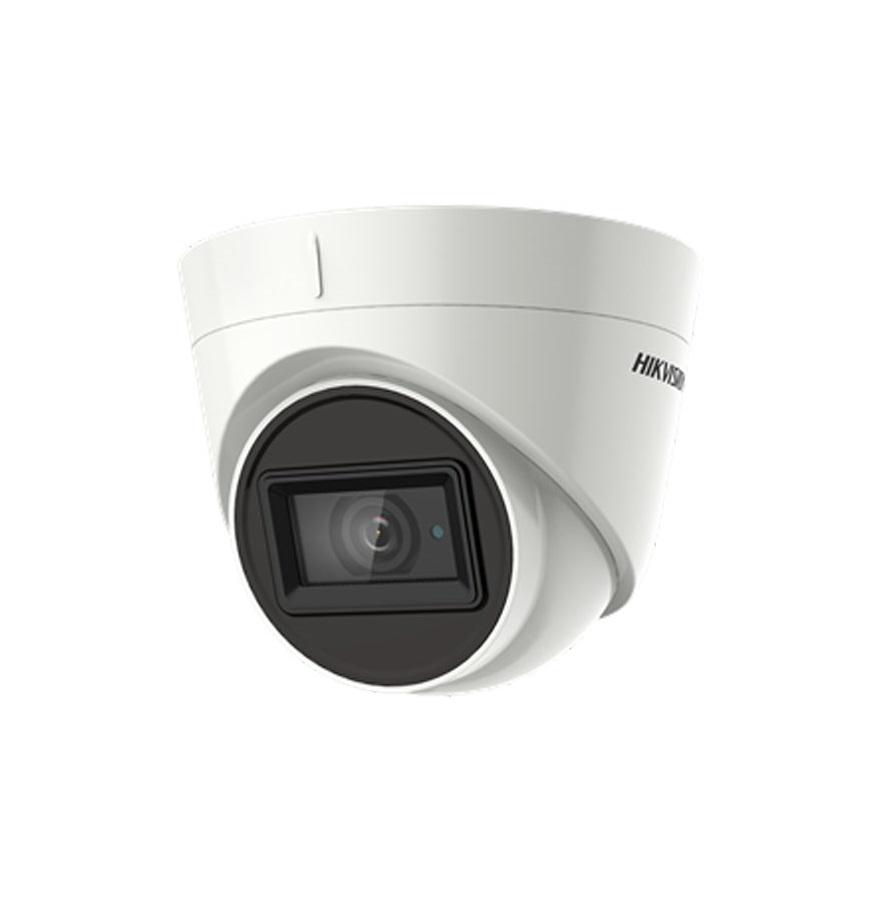 Camera de supraveghere Hikvision TURRET, DS-2CE76H8T- ITMF(2.8mm); 5 MP; Fixed Lens: 2.8mm; 5MP@20fps, 4MP@25fps(P)/30fps(N) (Default), EXIR, 20m IR, Outdoor EXIR Turret, ICR, 0.005 Lux/F1.2, 12 VDC, Smart IR, True WDR, 3D DNR, OSD Menu(Up the Coax), IP67;