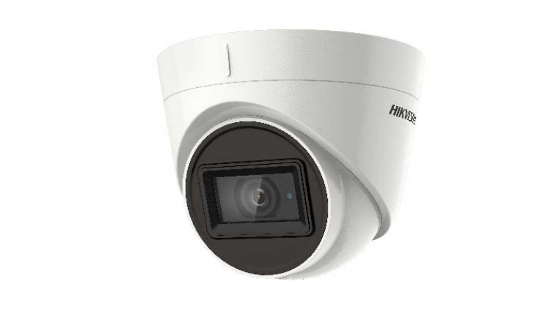 Camera supraveghere Hikvision Turbo HD turret DS-2CE78H8T-IT3F(2.8mm), 5MP, senzor:  megapixel progressive scan CMOS, rezolutie: 2560 × 1944@ 20fps, iluminare: Color: 0.003 Lux@(F1.2, AGC ON), 0 Lux cu IR, lentila: 2.8mm, distanta IR: 60m, EXIR 2.0, smart IR, 130 dB true WDR/IR cut filter/AGC/AWB/3D