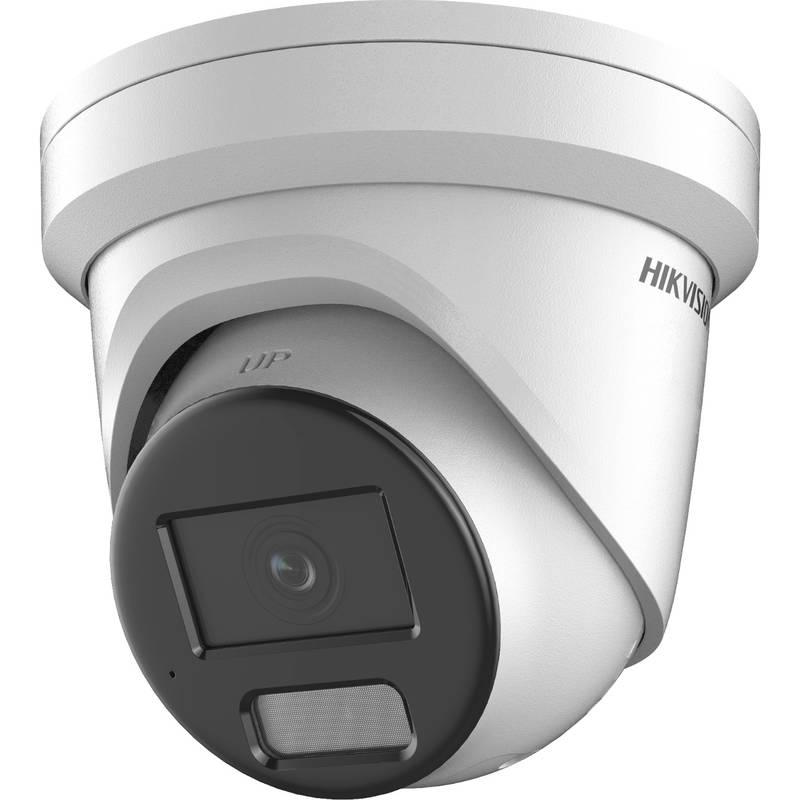 Camera supraveghere Hikvision IP turret DS-2CD2387G2-LU(2.8mm)(C),8MP, Acusens - filtrarea alarmelor false dupa corpul uman si masini, alarma vizuala(lumina stroboscopica) si alarma audio pentru avertizarea intrusilor, audio bidirectional, low-light performance powered by DarkFighter technology