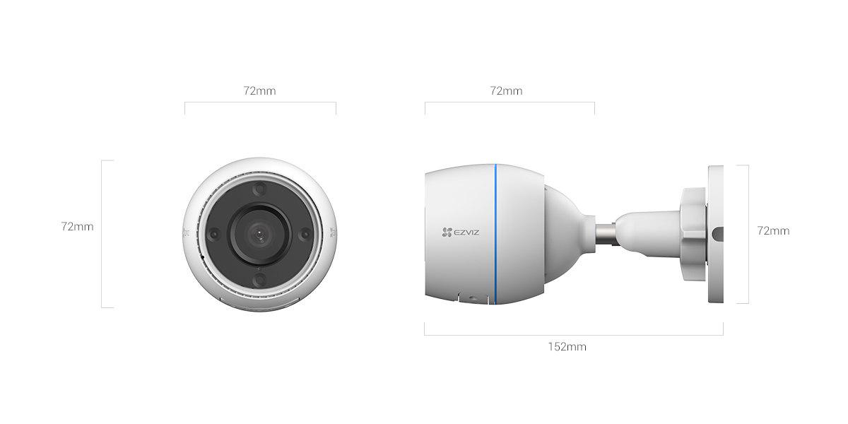 Camera supraveghere video WIFI Ezviz CS-H3-R100-1H3WKFL; Senzor:1/2.7" Progressive Scan CMOS;Rezolutie 3MP,2304 x 1296; Lentila: 2.8mm @ F2.0, viewing angle: 122° (Diagonal), 106° (Horizontal), 56° (Vertical) 4mm @ F2.0, viewing angle:102° (Diagonal), 86° (Horizontal), 44° (Vertical);Iluminare: 0.01