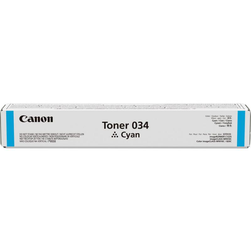 Toner Canon 034C, cyan, capacitate 7300 pagini, pentru IR1225/ IR1225IF