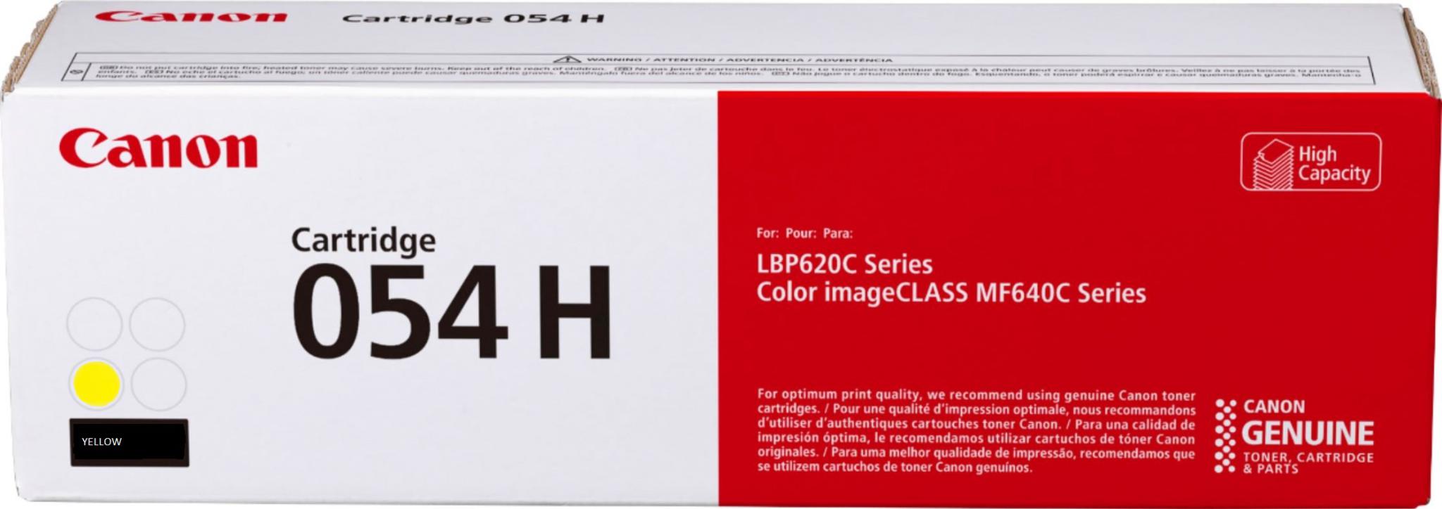 Toner Canon CRG054H yellow, High yeld, capacitate 2.3k pagini, pentru LBP62x, MF64x.