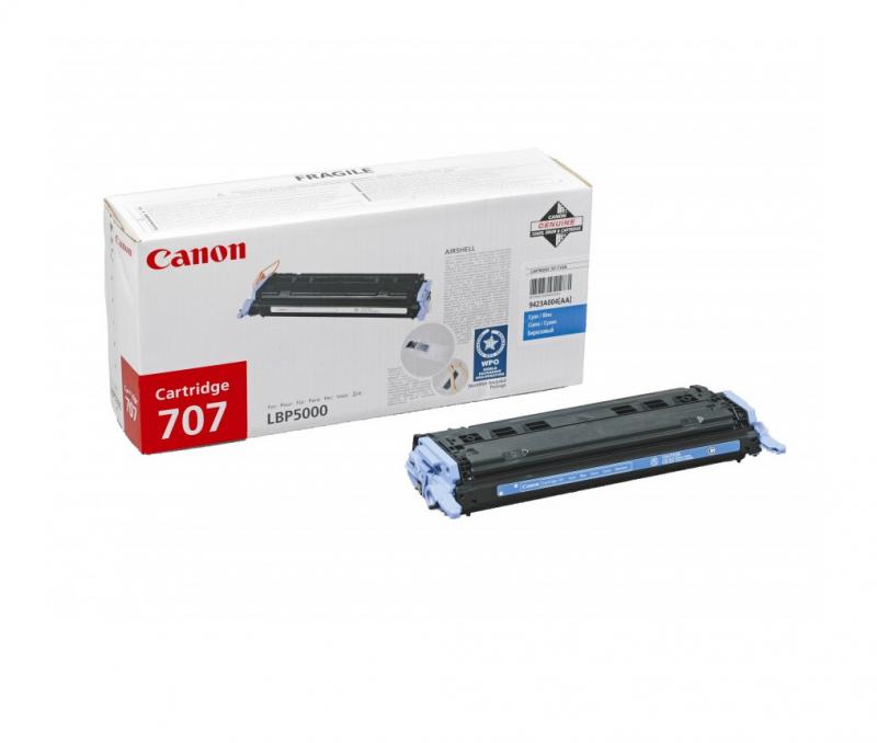 Toner Canon CRG707C, cyan, capacitate 2000 pagini, pentru LBP-5000