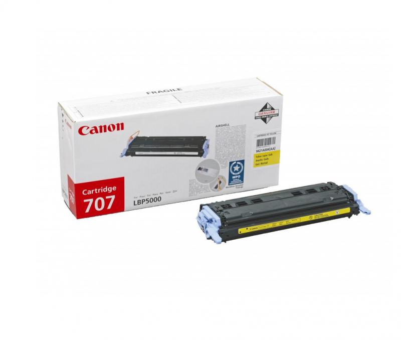 Toner Canon CRG707Y, yellow, capacitate 2000 pagini, pentru LBP-5000