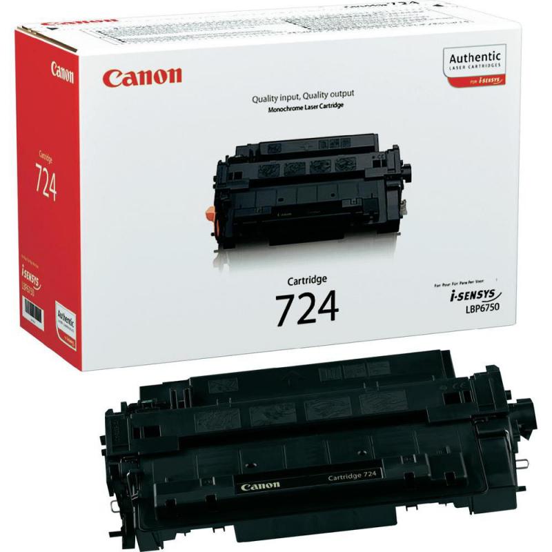 Toner Canon CRG724, black, capacitate 6000 pagini, pentru LBP6750dn