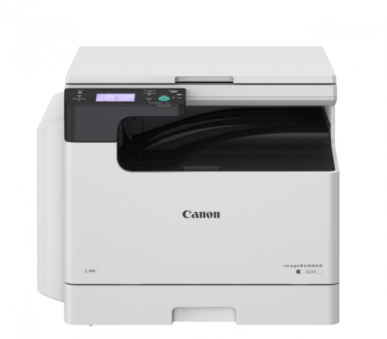 Multifunctional laser mono Canon iR2224N, dimensiune A3 (Printare,Copiere, Scanare), viteza 22ppm A4 / 11ppm A3, rezolutie max600x600dpi, procesor 1.6Ghz, memorie 1 GB RAM, alimentare hartie250coli + tava universala 80 coli, limbaj de printare: UFR II Lite, PCL 6, viteza copiere 22cpm A4 / 11cpm A3